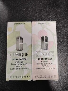 2 Pack Clinique Even BetterMakeupBroadSpect Spf15 WN104Toffe